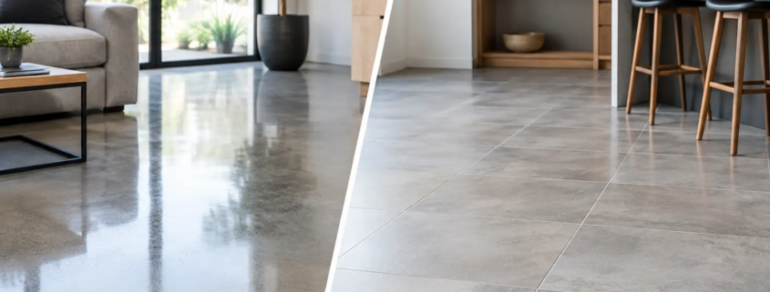 Polished Concrete Versus Tiles for Your Space